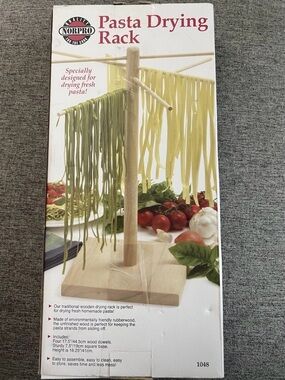 Norpro Pasta Drying Rack Wood, 16.5”